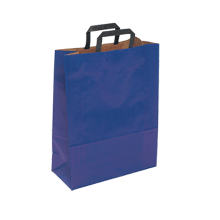 Medium Dark Blue Kraft Paper Bag - Portrait Medium Dark Blue Kraft Paper Bag - Portrait