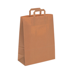 Kraft Paper Carrier Bags Flat Tape - 22x36x10.5cm Kraft Paper Carrier Bags Flat Tape - 22x36x10.5cm