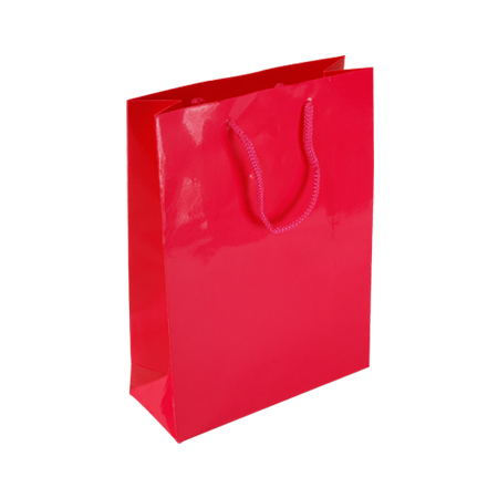 PDP88MG - Medium Dark Pink Gloss Laminated Paper Bags