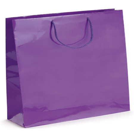 PBPE52V - Ex Large Purple Gloss Laminated Paper Bags