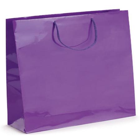 paper bags purple ex gloss extra laminated landscape bag code shoppingbagsdirect