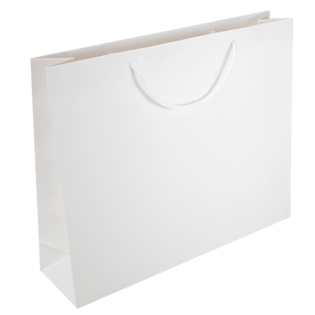 Prime Line Packaging- Large White Paper Bags, White Kraft Paper Bags with  Twisted Handles 25 Pack 16x6x12