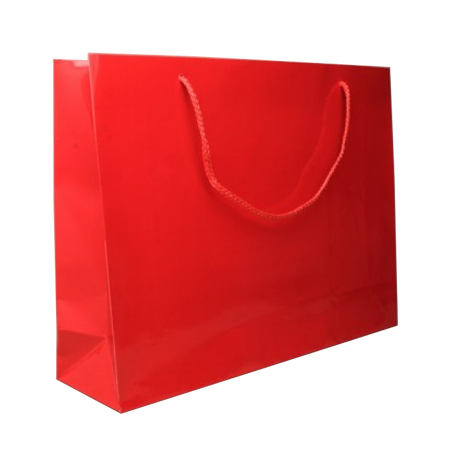 Large Red Gloss Laminated Paper Bags
