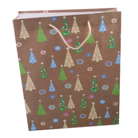 Large-Brown-Christmas Tree Gift Bag