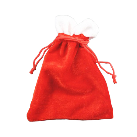 Small Red Velvet Christmas Santa Sack Drawstring Gift Bag Small Red Velvet Christmas Santa Sack Drawstring Gift Bag