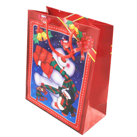 Small-Red-Snowman Christmas Gift Bag Small-Red-Snowman Christmas Gift Bag
