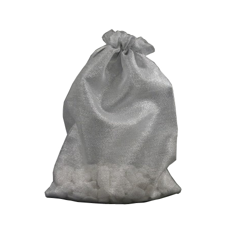 Medium Silver Organza Gift Bag with Shiny Silver Thread