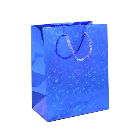 Medium-Blue-Holographic Gift Bag