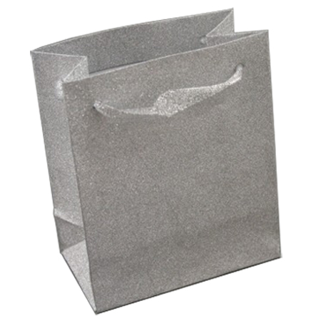 Medium-Silver-Glitter Gift Bag