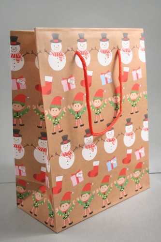 Medium-Brown-Linear Character Gift Bag