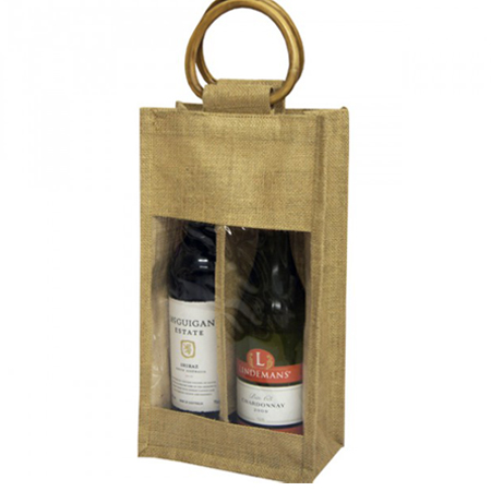 Double Bottle Jute Bags