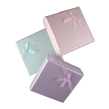 Small Coloured Dimpled Gift Box with Ribbon Bow Small Coloured Dimpled Gift Box with Ribbon Bow