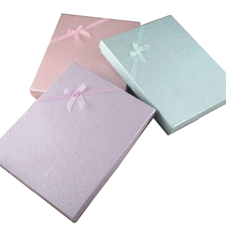 Large Coloured Dimpled Paper Gift Box with Ribbon Bow Large Coloured Dimpled Paper Gift Box with Ribbon Bow