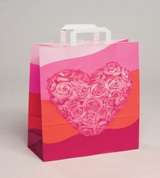 Large Heart Kraft Paper Bag