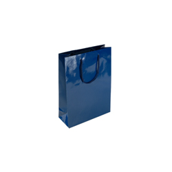 Extra Small Tiny Navy Blue Paper Bag