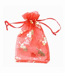 Small Red & Gold I Love You Organza Bags Small Red & Gold I Love You Organza Bags