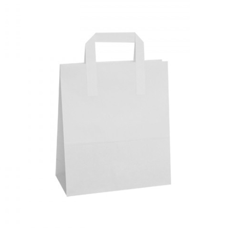 Medium-White-Flat Taped Kraft Bags Medium-White-Flat Taped Kraft Bags