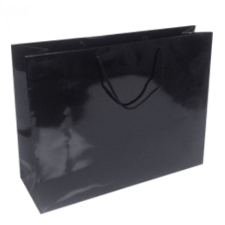 Large Black Gloss Laminated Paper Bag Large Black Gloss Laminated Paper Bag