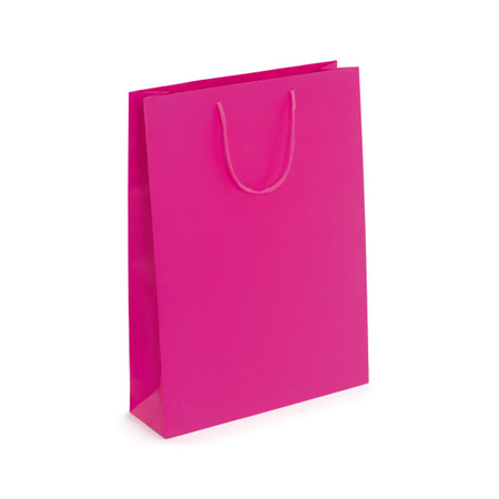 Medium Fuchsia Paper Bag