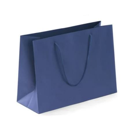 Medium Navy Blue Matt Laminated Paper Bags