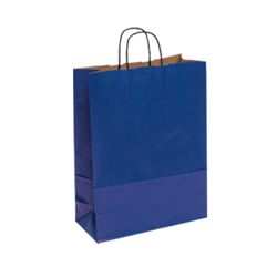 Medium Dark Blue Kraft Paper Bag