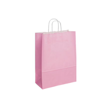 Small Baby Pink Kraft Paper Bag