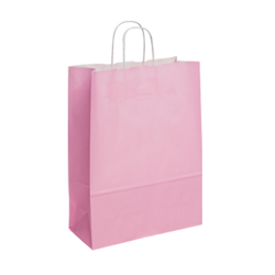 Large Baby Pink Kraft Paper Bag