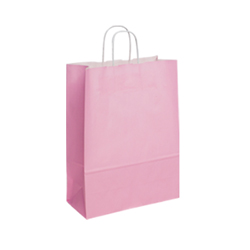 Medium Baby Pink Kraft Paper Bag