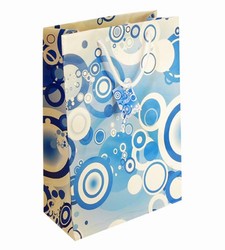 Large Blue Circles Paper Gift Bag Large Blue Circles Paper Gift Bag