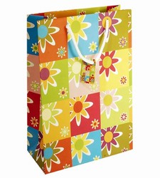 Large-Flower-Paper Bags with Gift Tag