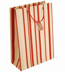 Large Red & White Stripes Paper Gift Bag Large Red & White Stripes Paper Gift Bag