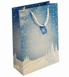 Large-Blue Xmas-Christmas Gift  Bags with Gift Tag