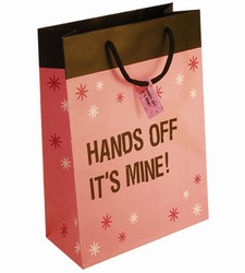 Hands Off it's Mine Paper Gift Bag