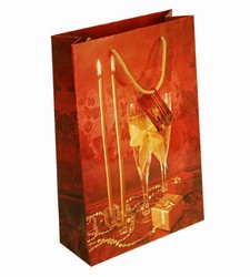 Medium Champagne Paper Bags with Gift Tag