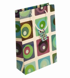 Medium-Blue Seamless-Paper Bags with Gift Tag