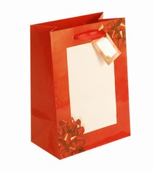 Large Red Bow Paper Bags with Gift Tag