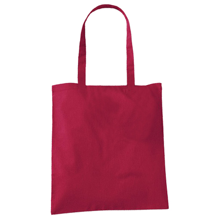 Cranberry Cotton Bags Long Handles