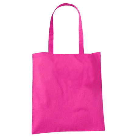 Fuchsia Cotton Bags Long Handles