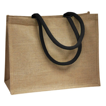 Large Black Handle Jute Bags