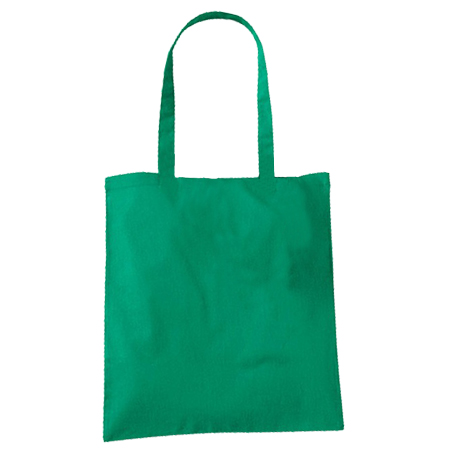 Kelly Green Cotton Bags Long Handles