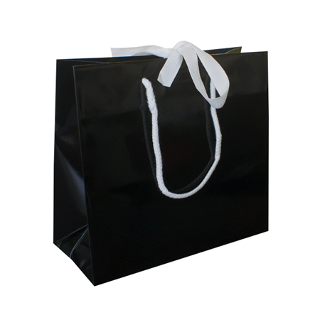 Ribbon Tie Laminated Paper Carrier Bags Ribbon Tie Laminated Paper Carrier Bags