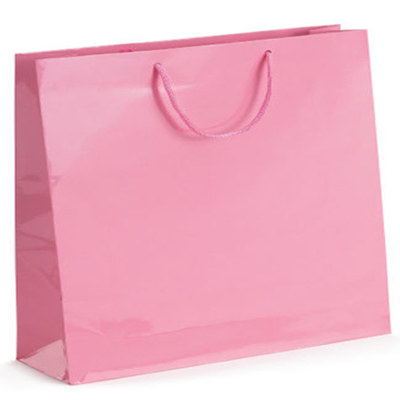 Ex Large Baby Pink Gloss Laminated Paper Bags Ex Large Baby Pink Gloss Laminated Paper Bags