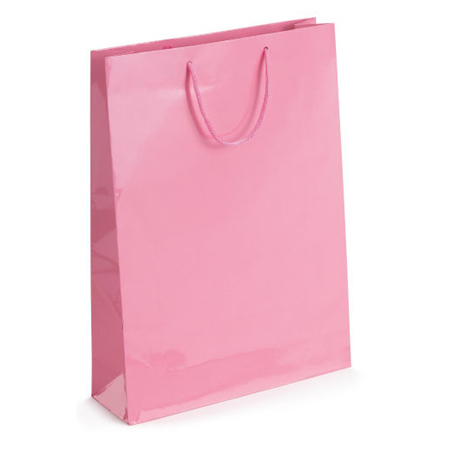 Large Baby Pink Gloss Laminated Paper Bags Large Baby Pink Gloss Laminated Paper Bags