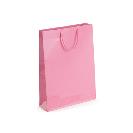 Small Gloss Laminated Paper Bags with Rope Handles-15x20x8cm Small Gloss Laminated Paper Bags with Rope Handles-15x20x8cm