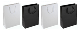 Small Plus Matt Laminated Paper Bags with Rope Handle -20x25x10cm