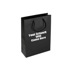 Small Matt Laminated Paper Bags with Rope Handles-15x20x8cm