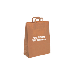 Kraft Paper Carrier Bags Flat Tape