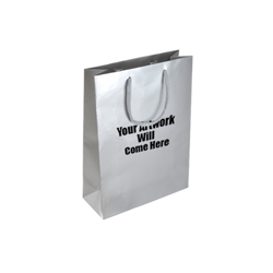 Small Gloss Laminated Paper Bags with Rope Handles-15x20x8cm