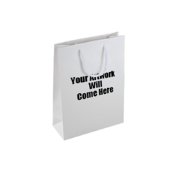 Small Matt Laminated Paper Bags with Rope Handles-15x20x8cm