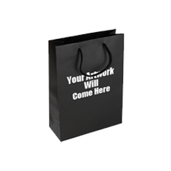 Small Plus Matt Laminated Paper Bags with Rope Handle -20x25x10cm